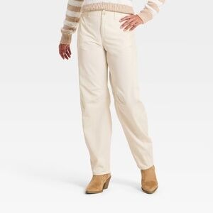 NWT Woolrich x Target Cream Barrel Leg Cargo Denim Pants 10